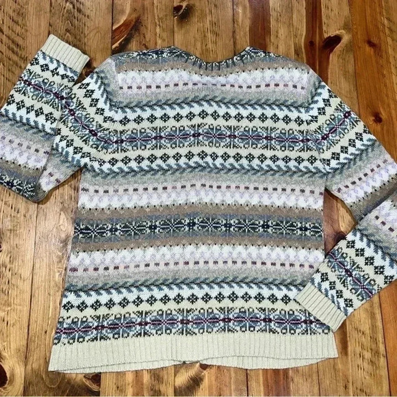 Heirloom Collectables Fair Isle Cardigan with Cool buttons and amazing colors - Picture 3 of 9